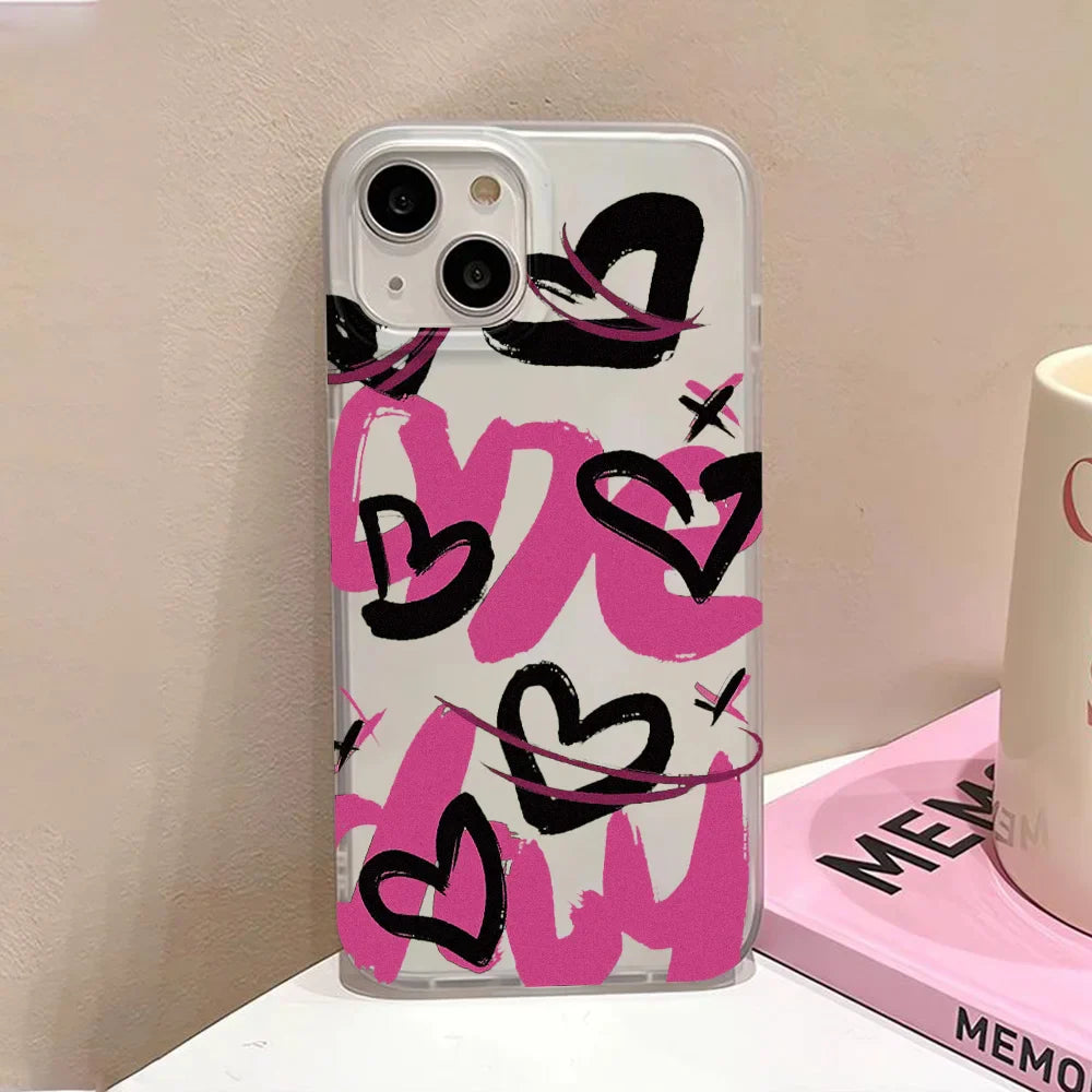 Funda para iPhone con estampado de leopardo negro