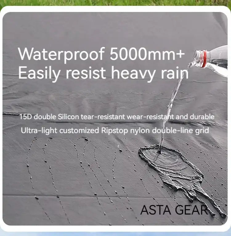 ASTA GEAR Yun Chuan double-sided silicon-coated double A pyramid 15D nylon rodless camping hiking outdoor tent - Lootquake