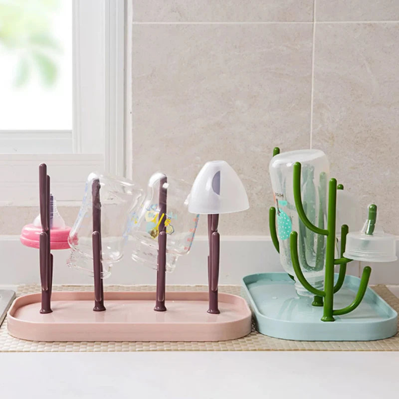 Baby Tree-shaped Milk Bottle Drain Rack, Dust-proof Milk Bottle Holder, Cup Drain Rack Easter Gift - Lootquake
