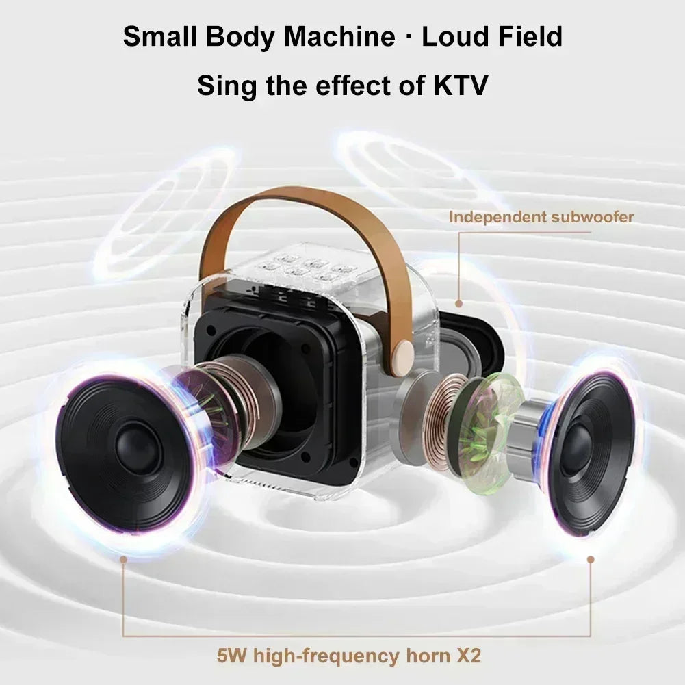 Haut-parleur de karaoké sans fil Bluetooth chantant microphone haut-parleur microphone maison famille ktv téléphone portable intégré portable