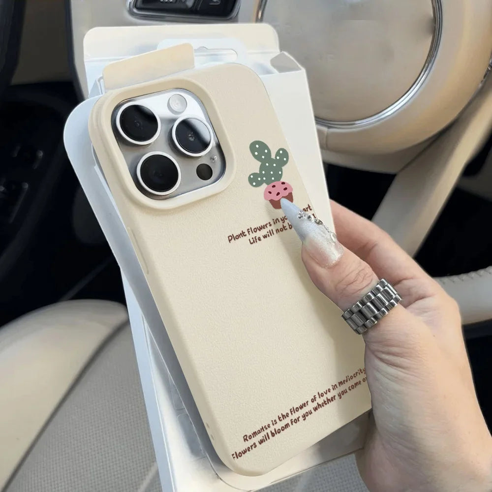 Flower Soft Leather Phone Case