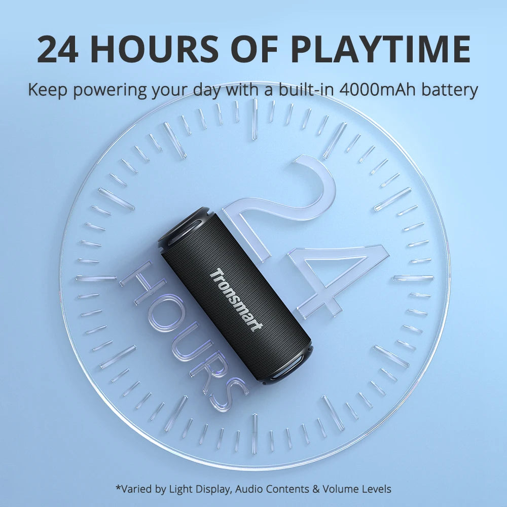 Enceinte Bluetooth Tronsmart T7 Lite, basses améliorées, portable, autonomie 24 h, contrôle par application, étanchéité IPX7, idéale pour le camping