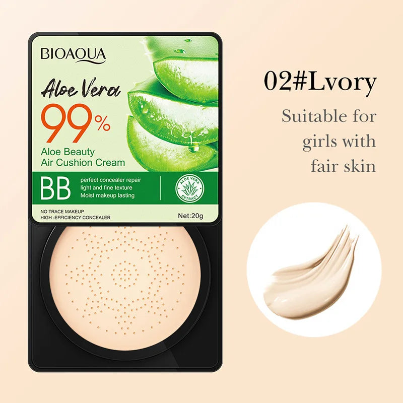 Coussin d'air CC Crème Fond de teint tête de champignon Hydratant Longue tenue Cosmétiques visage Éclaircissant naturel Base de teint Maquillage