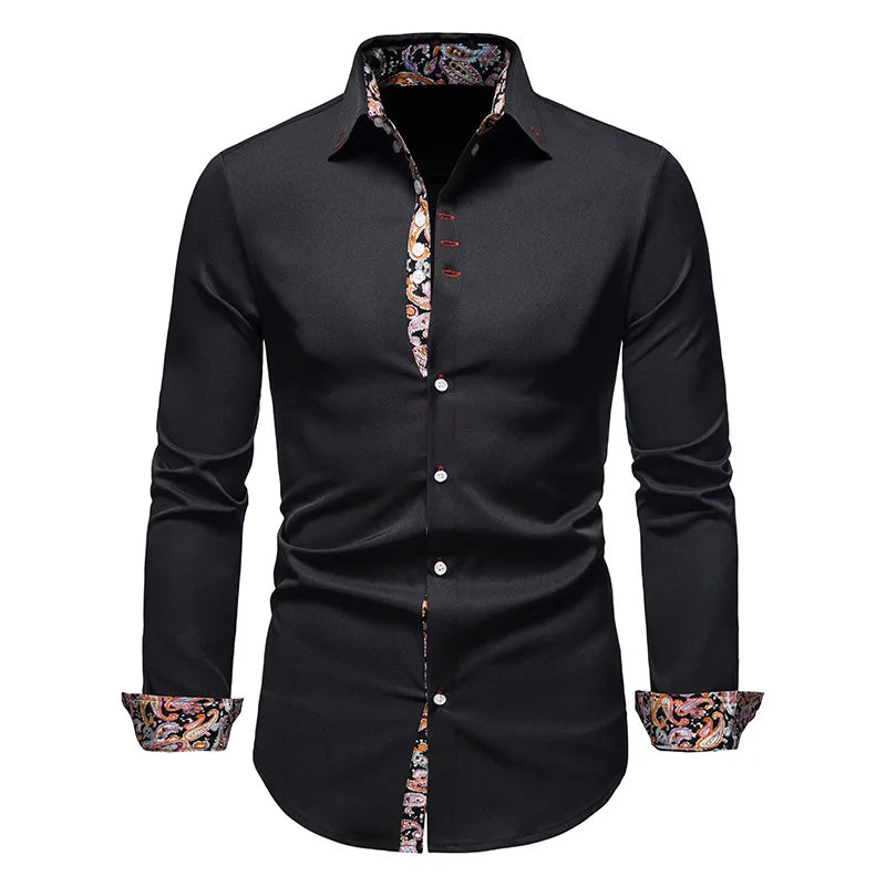 Men's Shirt with Collar White Shirts Man Long Sleeve Men's Shirts 2023 Mens Polo Shirts for Men Famous Brands - Lootquake