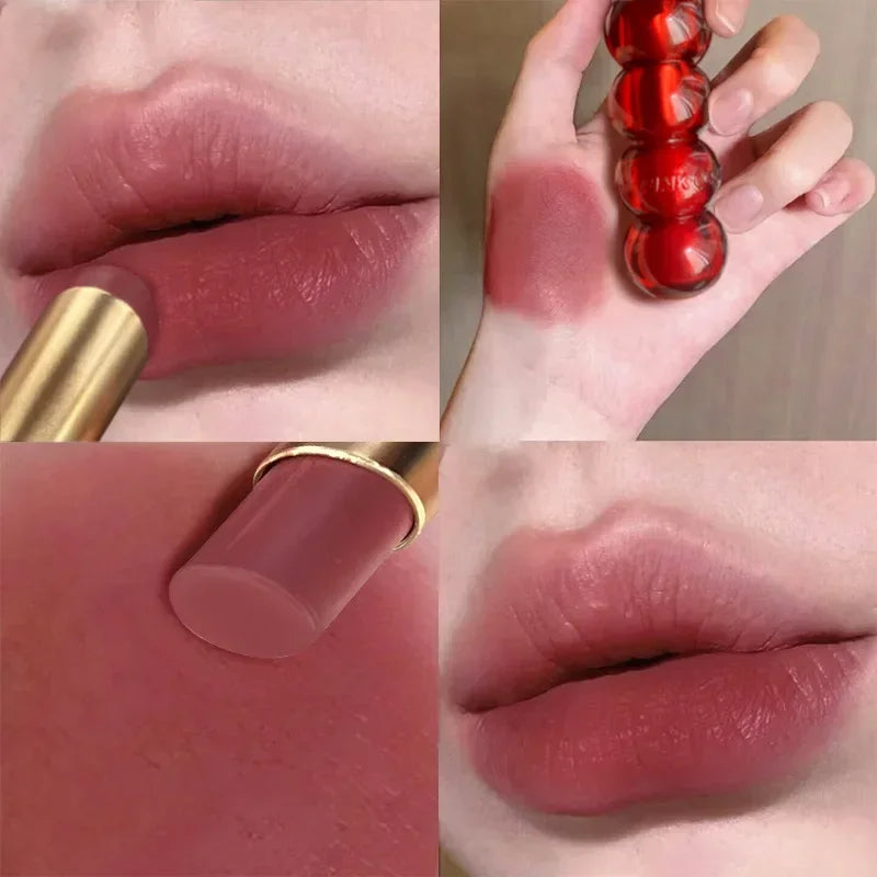Waterproof Velvet Lipstick Easy To Wear Longstay Lip Stick Lasting Matte Nude Lip Glaze Non-stick Korea Makeup Lip Tint Cosmetic