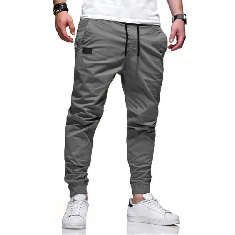 2025New Men's Casual Sports Pants Sweatpants Male Jogger Cargo Harem Pencil Pants Trousers Multi-pocket Sweatwear