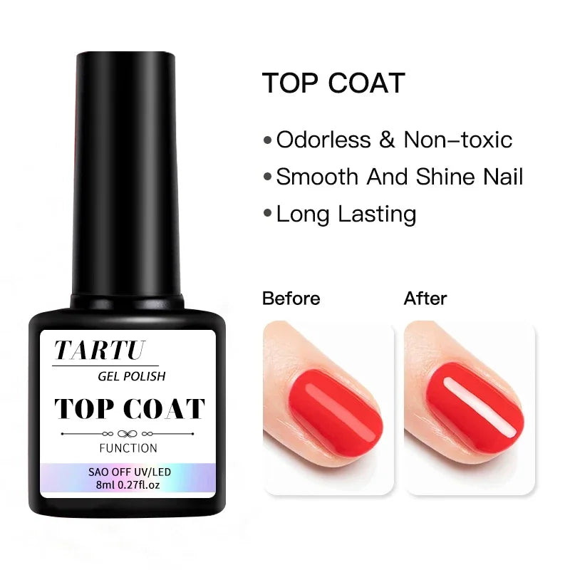 Juego de 1/2/3 piezas de gel funcional para uñas de 8 ml con capa base y capa superior de diamante, acabado mate, remojo para diseño de uñas.