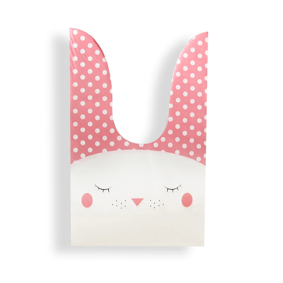 Hot Sale 20 / Batch Cute Rabbit Carrot Ear Biscuit Bag Candy Biscuit Gift Bag Snack Baking Packaging Supplies Easter Decoration - Lootquake