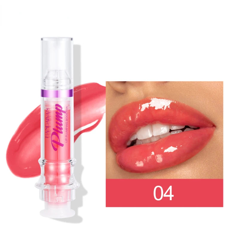 Lip Plumping Booster Lasting Sexy Plumper Glitter Red Nude Lipstick Liquid Waterproof Moisturize Oil Lipgloss Makeup Lip Care