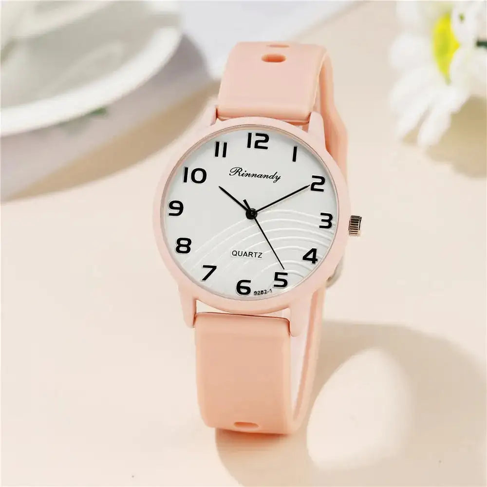 Fashion Lady Hot Sales Watches Leisure Grey Digital Simple Women Quartz Watch Sports Silicone Strap Ladies Clock Wristwatches - Lootquake