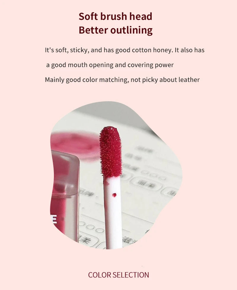 Laca de labios HERORANGE Light Glass-Like: brillo de espejo, fórmula hidratante, resistente a las manchas, de larga duración y que ilumina la piel.