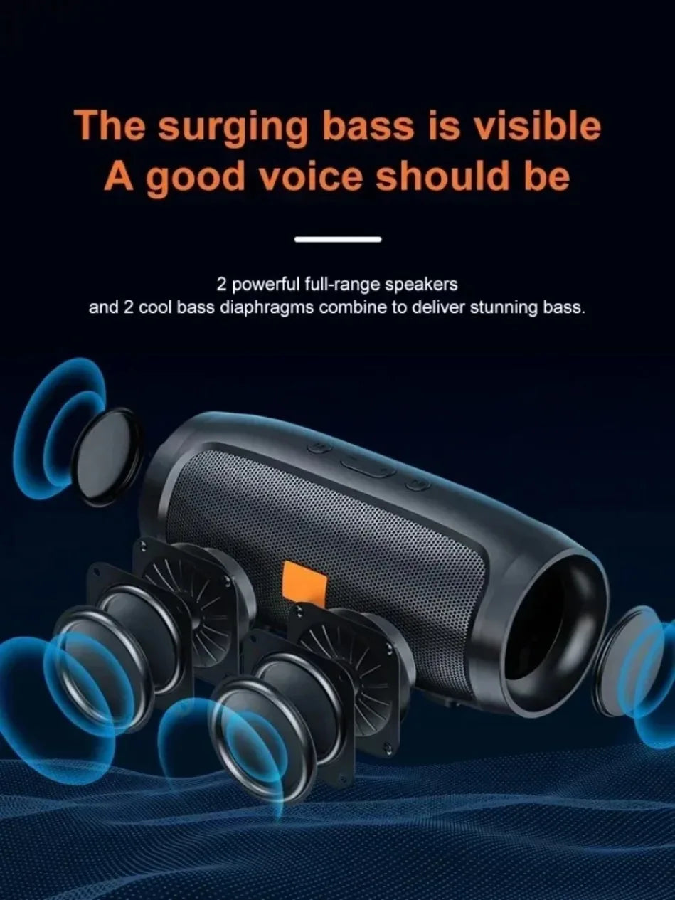 Enceinte Bluetooth Dushoo, diffusion vocale FM, caisson de basses portable, enceinte sans fil, double haut-parleur stéréo d'extérieur, lecture TF-SB