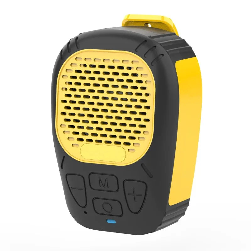 Altavoz portátil inalámbrico con Bluetooth 5.3 y correa magnética con clip, pequeño para ciclismo y senderismo.