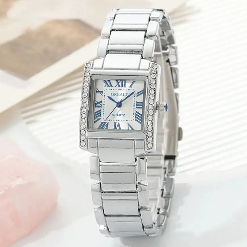 New Fashion Roman Scale Women Watches Luxury Ladies Wristwatch Quartz Watch Rhinestone Men Women Watches Relogio Feminino Clocks - Lootquake