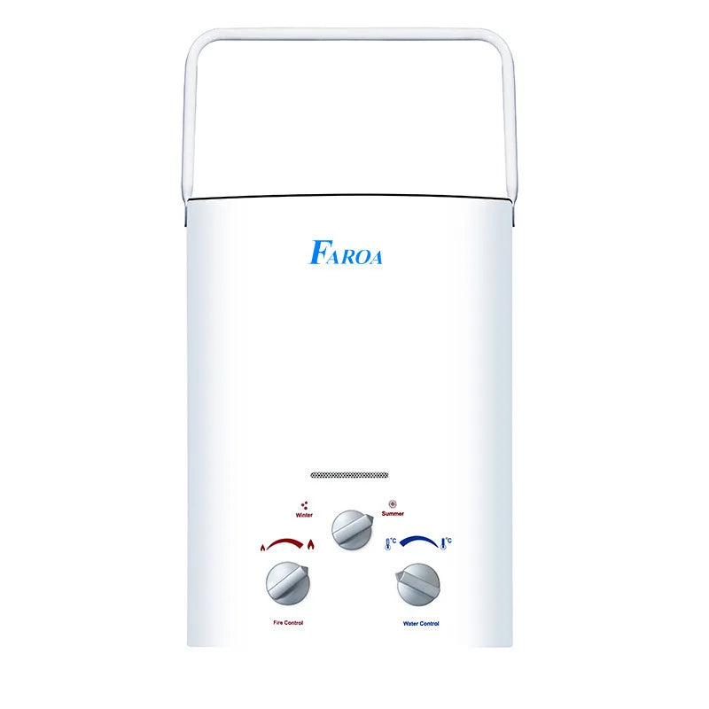 Calentador de agua instantáneo sin tanque de gas propano LPG de 6 l para acampar al aire libre, con cabezal de ducha, para auto, camión, tienda de campaña