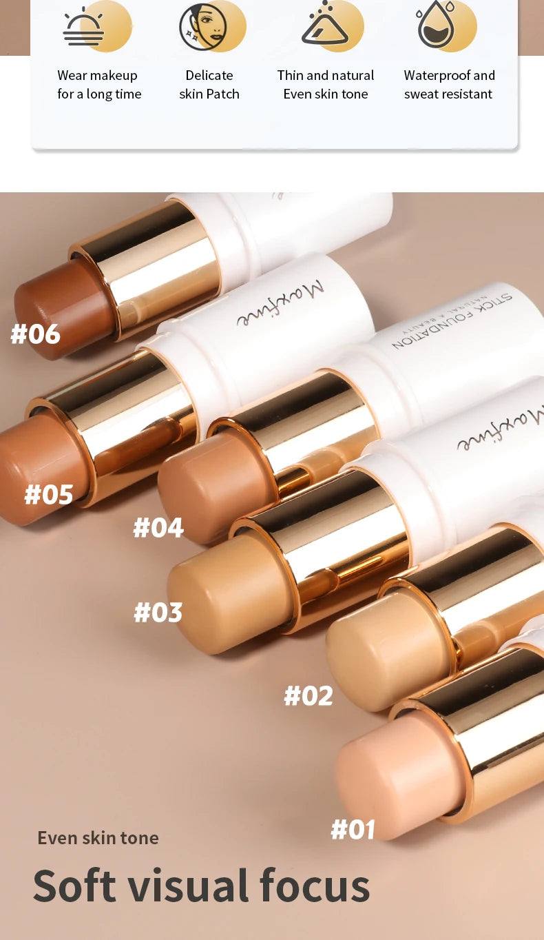 Fond de teint en stick - une formule crème mate naturelle, durable et miscible - sans cruauté et cadeau parfait pour la Saint-Valentin pour les femmes.