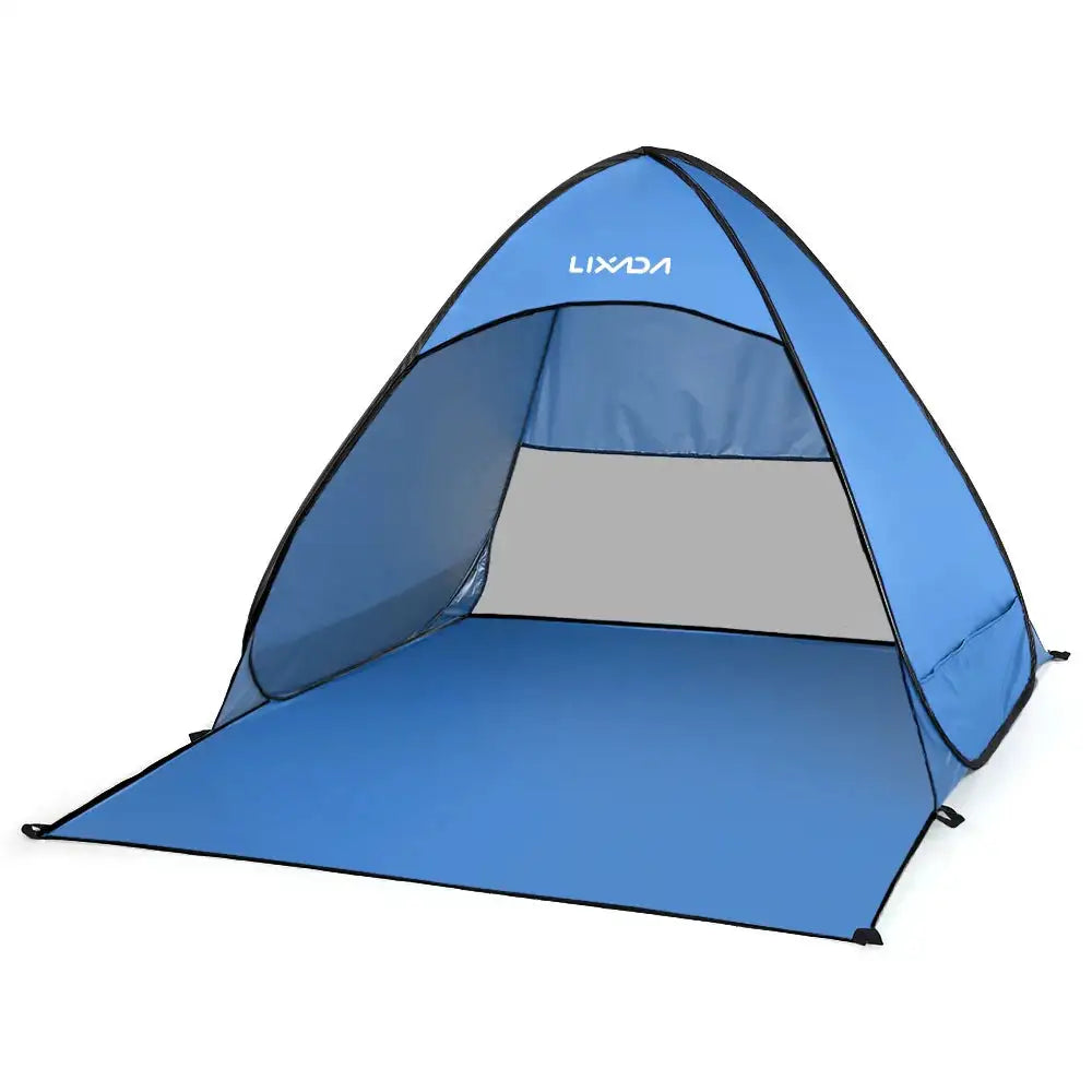 Tienda de campaña automática emergente para playa Lixada, ligera, para exteriores, con protección UV, para acampar y pescar, refugio solar tipo cabaña