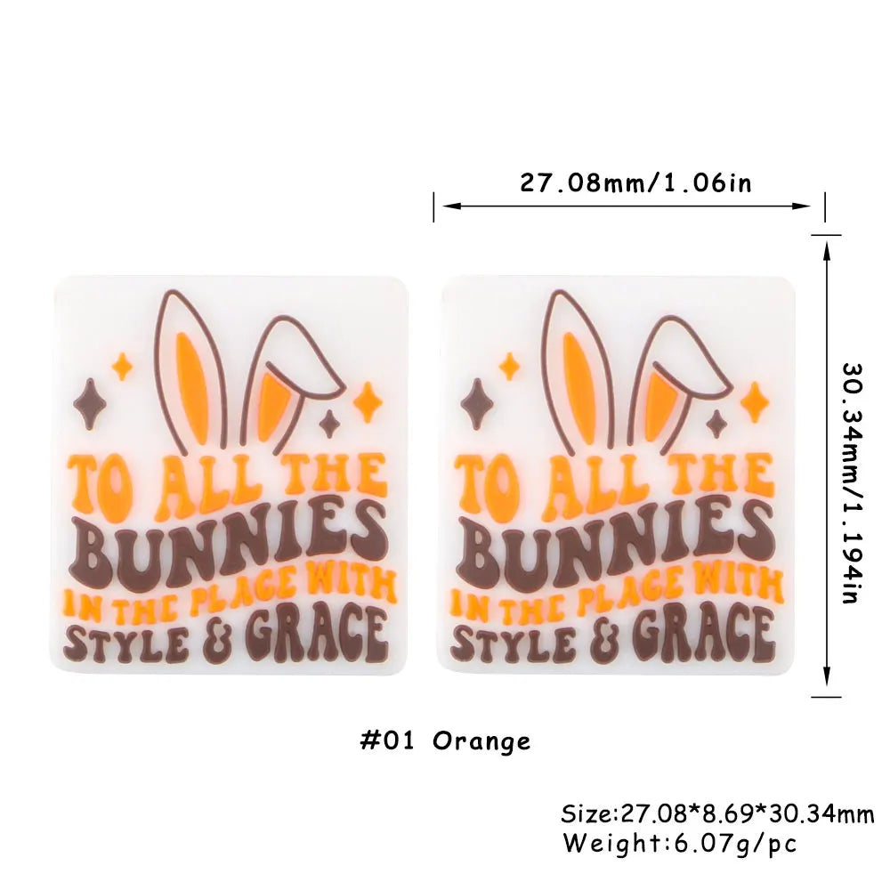 Kovict 5/10Pcs New Focal Silicone Beads Easter Series Bead For Jewelry Making DIY KeyChain Bracelet Necklace Pen Accessories - Lootquake