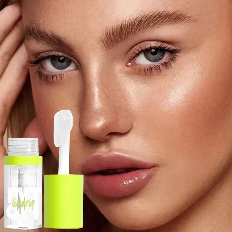 Brillo labial con brillo, voluminizador de labios, maquillaje hidratante, lápiz labial líquido nutritivo, transparente, cereza, mineral, antiadherente, aceite labial.