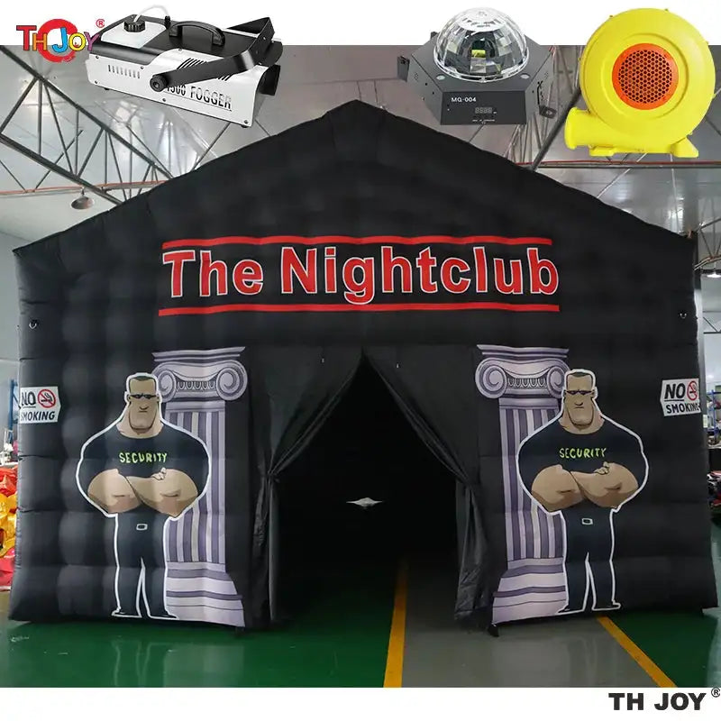 7x5m Disco Light N Fog Machine Black Cube Blow Up Bar Tent Inflatable Nightclub Portable Inflatable Party Tent Free Air Shipping - Lootquake