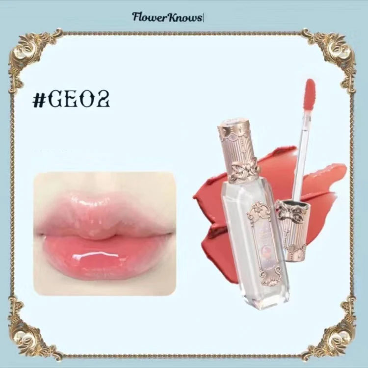 Rouge à lèvres Flower Knows Swan Ballet, brillant à lèvres effet miroir, hydratant et longue tenue, Nostickcup, nourrissant, 3,5 g