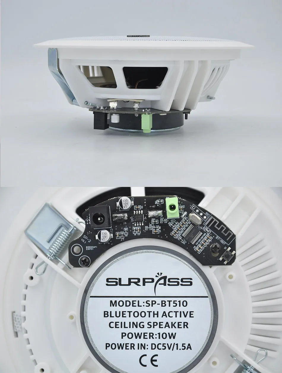 Amplificador de clase D incorporado, altavoz de techo compatible con Bluetooth de rango completo, bocina para música de fondo de cine en casa de buena calidad