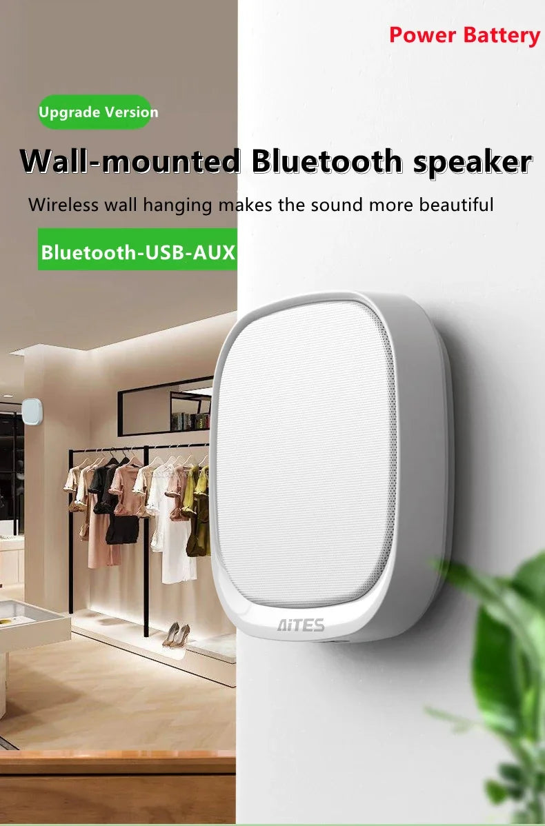 Altavoz Bluetooth de pared con interconexión TWS, batería incorporada de 4400 mAh, estéreo portátil, subwoofer estéreo envolvente 3D inalámbrico.