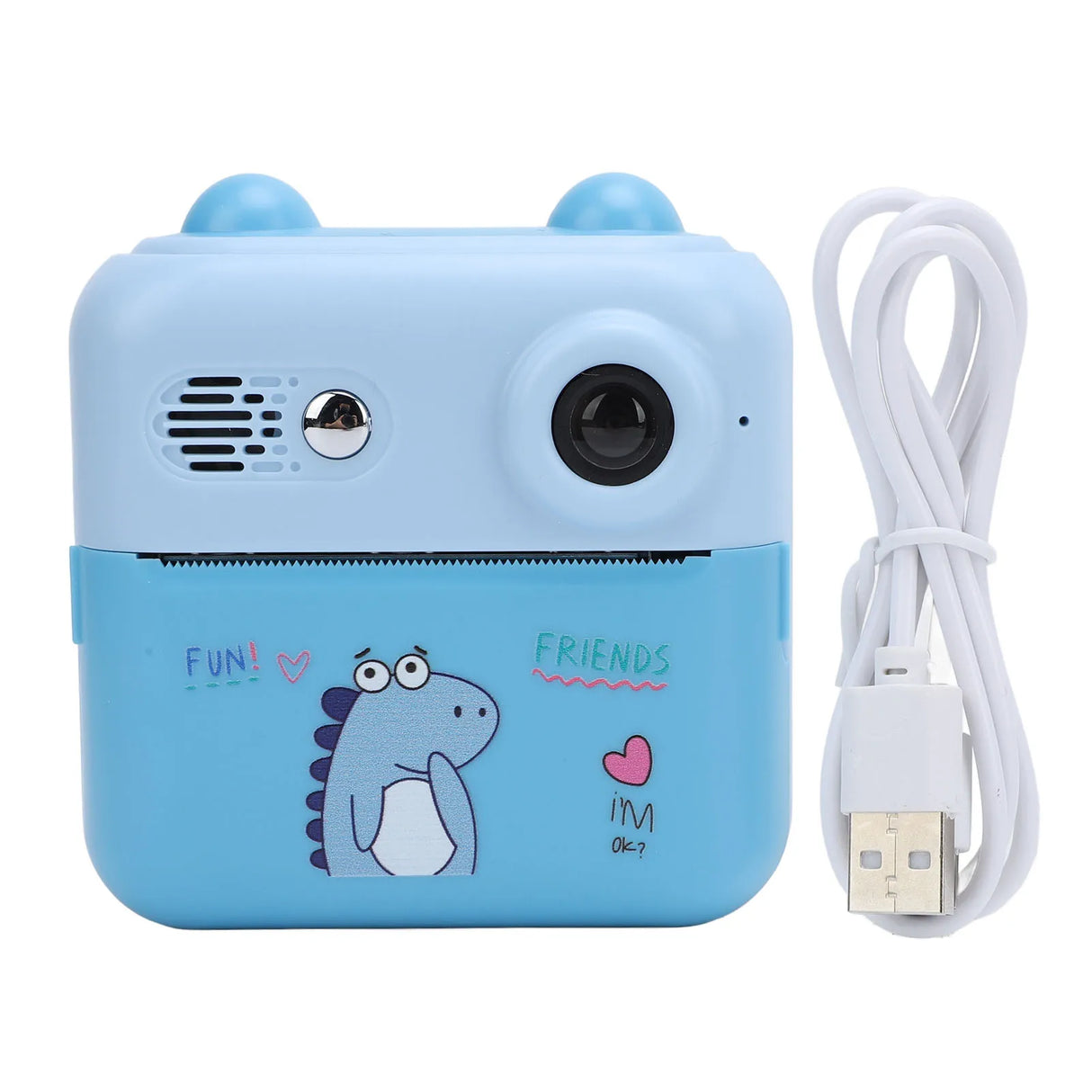 Cámara de impresión instantánea de 50 MP, pantalla de 2,4 pulgadas, protección ocular, 1000 mAh, multifuncional, zoom digital de 16x, 1080P, para viajes.