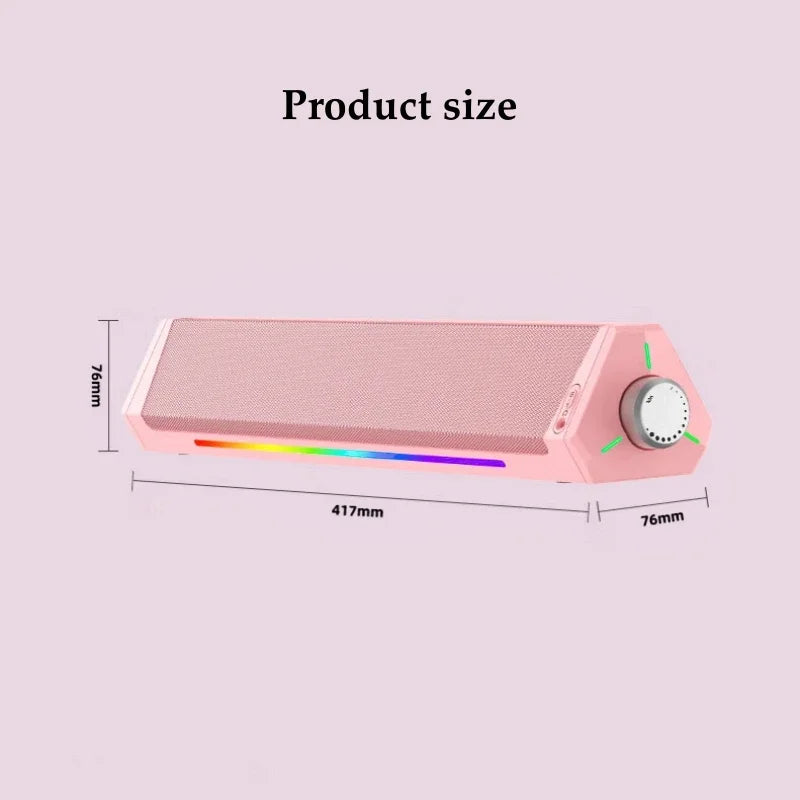 Home Bluetooth Gaming Speakers Portable USB Subwoofer Surround Stereo Sound Amplifiers Soundbar Speaker Desktop Speakers For PC