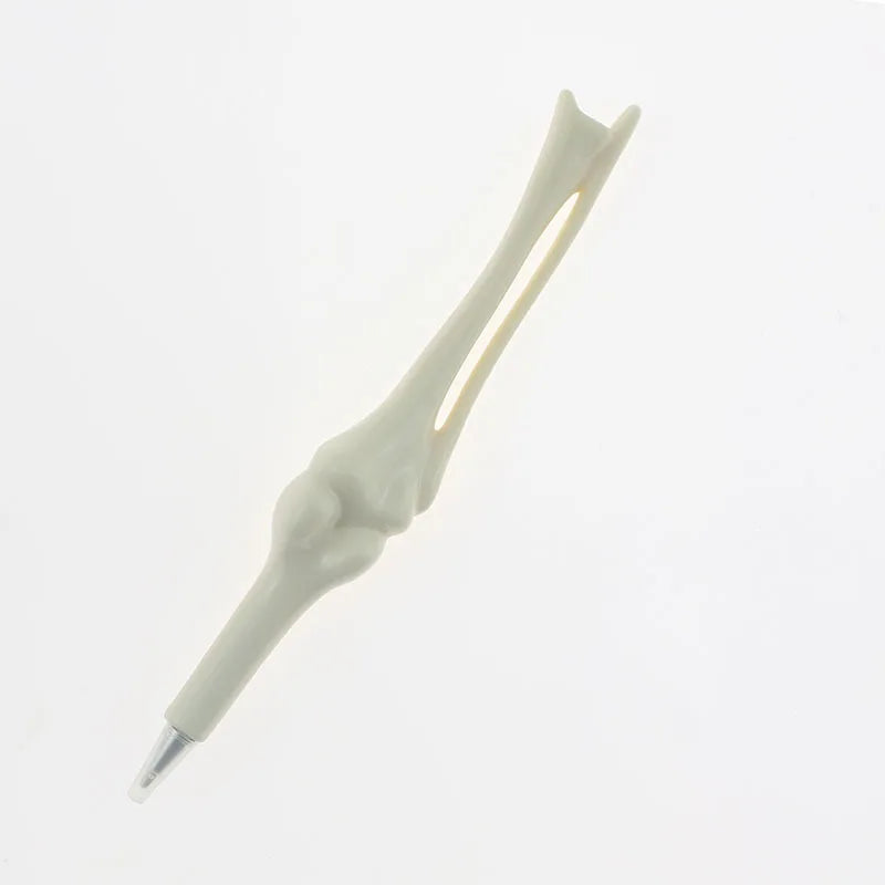1 bolígrafo creativo Lytwtw's con forma de hueso humano, divertido material escolar y de oficina, regalo novedoso, recompensa, bonito recambio Kawaii.