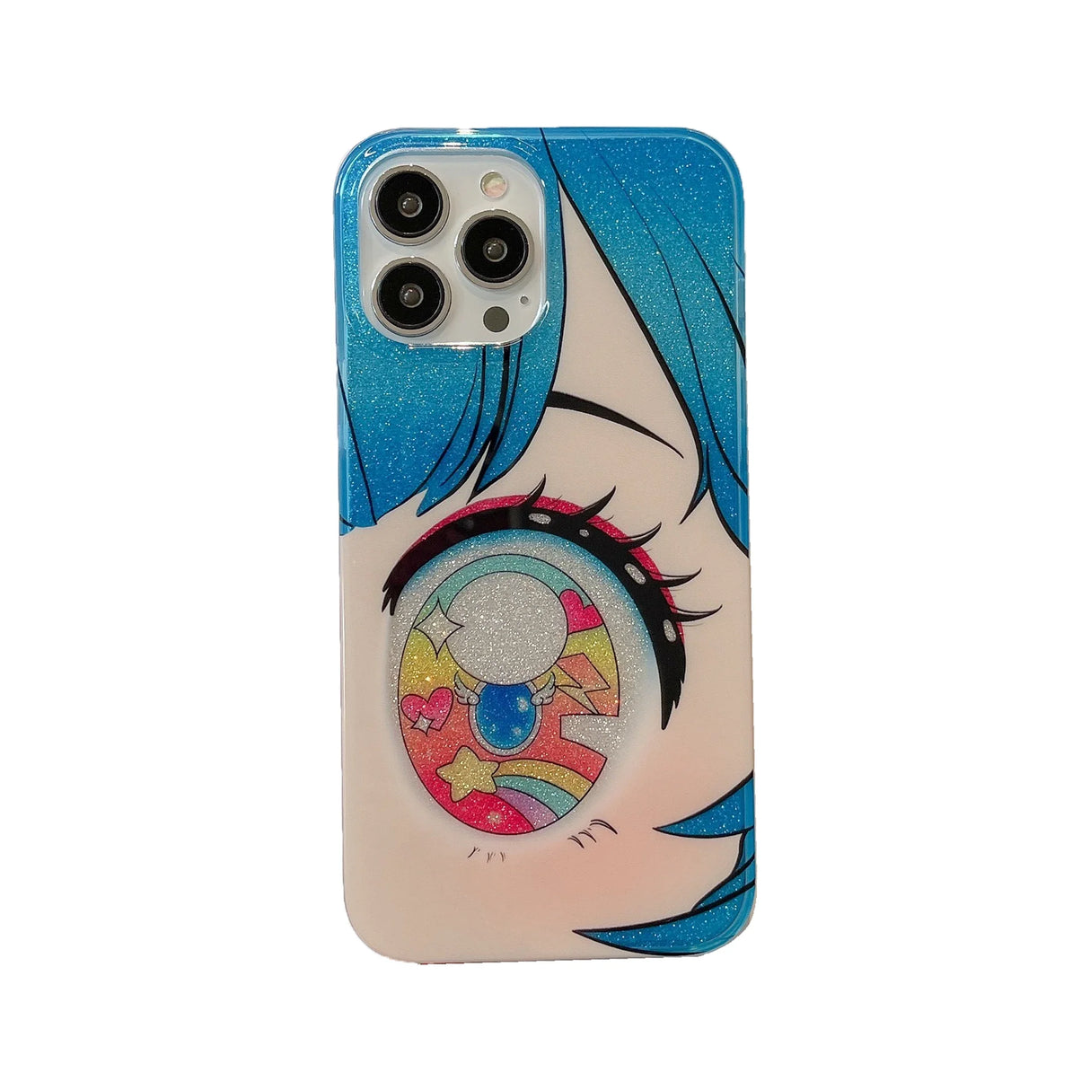 Cartoon Anime Iridescent Shinning Eyes Double Layers Phone Case