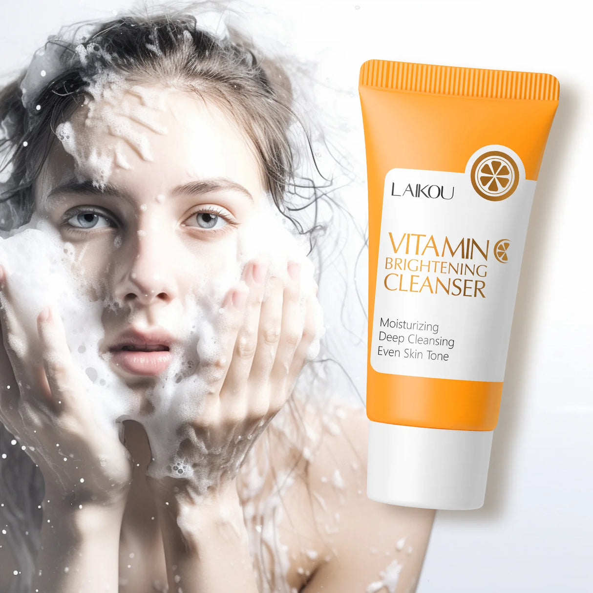 Vitamin C Facial Cleanser 50g Hydrating Moisturizing Deep Cleanse Refines Pores Brightening Skin Care Product korean skin care