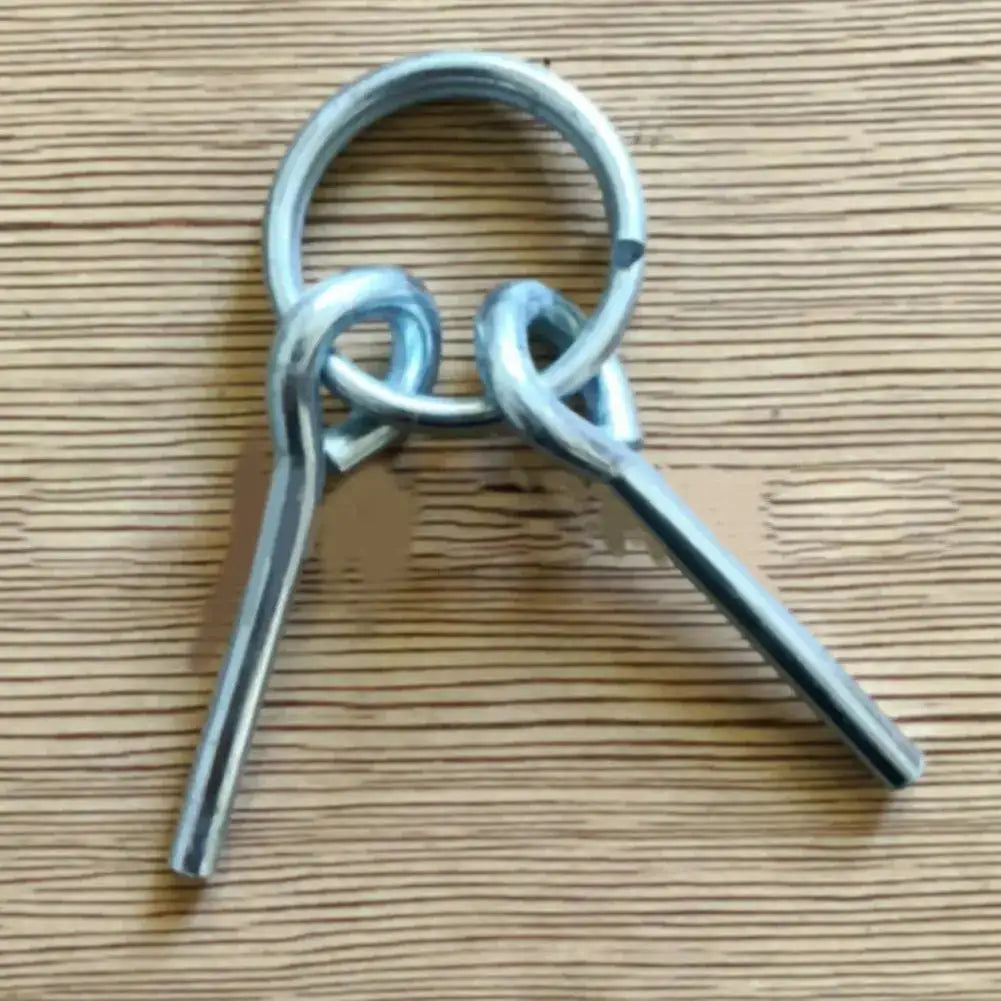 2Pcs Awning Tent Poles Nail Rings with 3.2CM Double Needle Metal Pins for Outdoor Camping Hiking Fishing Travel Tent Accessories - Lootquake