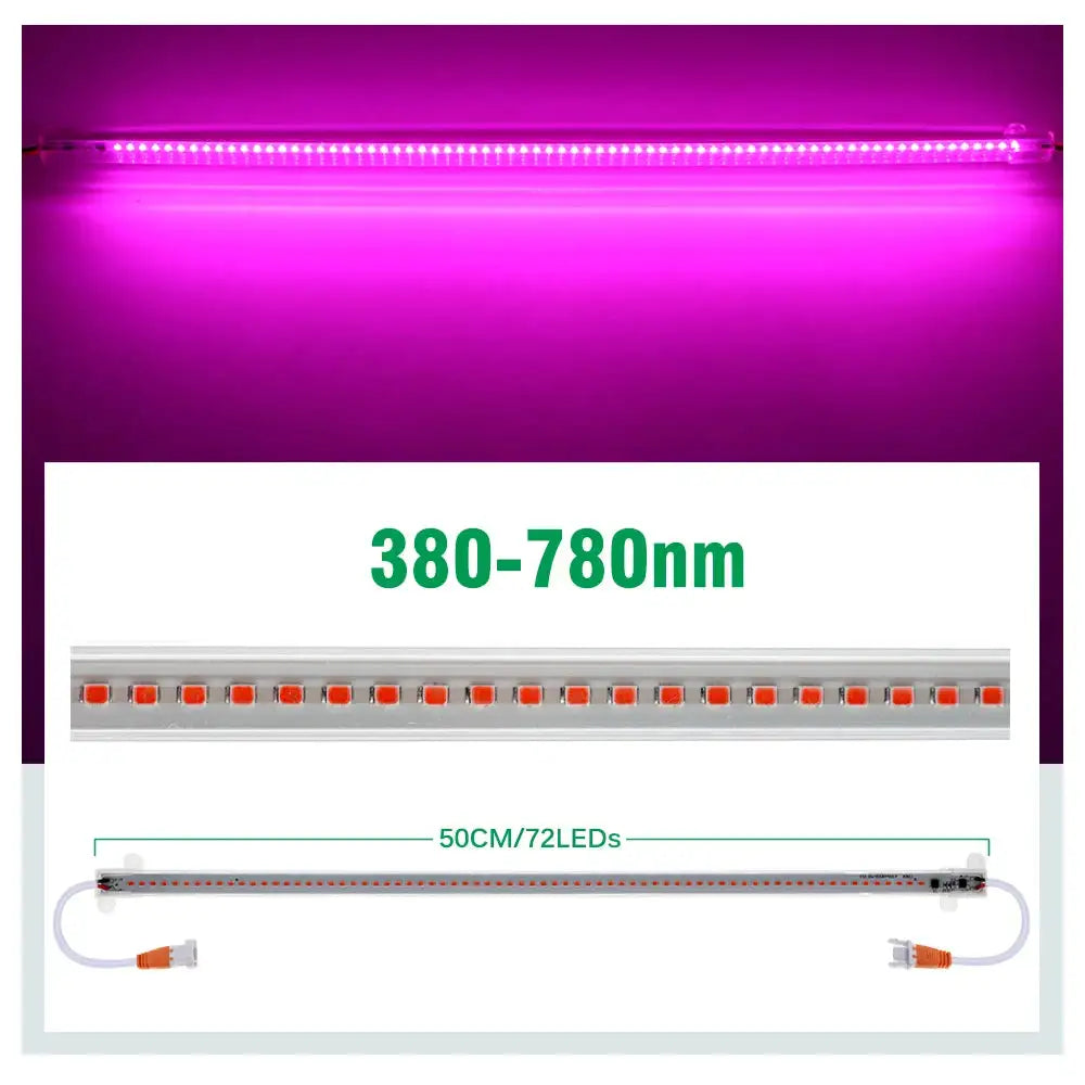 Grow Light 220V Full Spectrum LED Bar Light for Plants 50cm Phyto Lamp for Plant Veg Flowers Greenhouse Tent 4000K 380-780nm - Lootquake