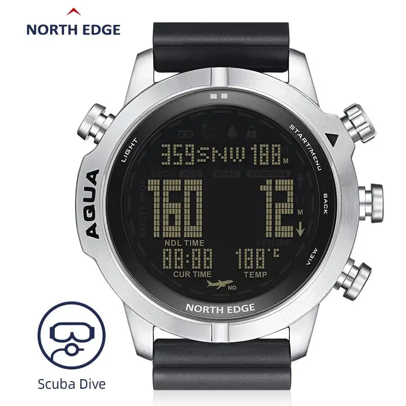 Men Dive Computer Watch Waterproof 100M Smart Digital Free Diving Watches Barometer Compass Temperature Clock - Lootquake