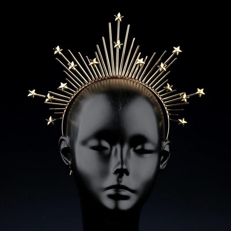 Star Shape Crown Headband Queen's Goddess Halo Halloween Costume Headwear Party Cosplay Headgear Jewelry Accessories - Lootquake