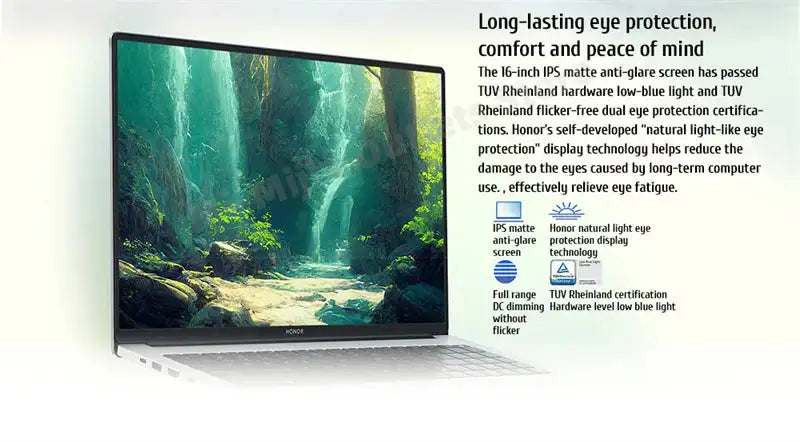 HONOR MagicBook X16 Plus 2024 Laptop AMD Ryzen R7 8845HS 16GB 32GB 512GB 1TB 16" Inch 60Hz/120Hz Notebook Ultrabook Computer PC - Lootquake