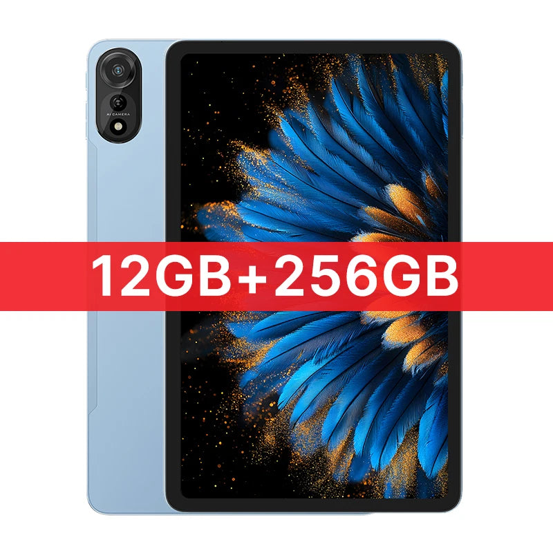 Tablettes Blackview MEGA 2 12 pouces 2K écran Widevine L1 24 Go (8 + 16) Android 15 256 Go 9000 mAh AI caméra principale Pad PC