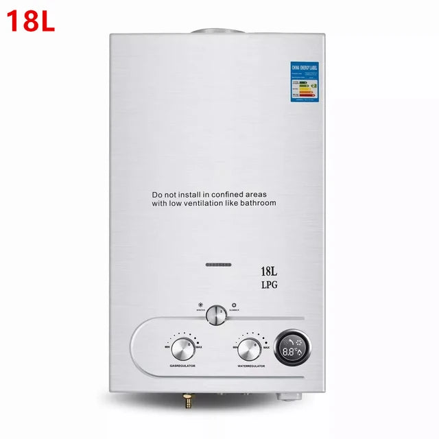 Chauffe-eau instantané au propane 6 L/8 L/10 L/12 L/16 L/18 L en acier inoxydable, chauffe-eau instantané au gaz de pétrole liquéfié 36 kW