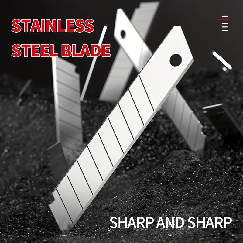 Cuchillo de arte de alta resistencia, de acero inoxidable grueso y grande, cuchillo para papel tapiz de grado industrial, soporte para herramientas duradero