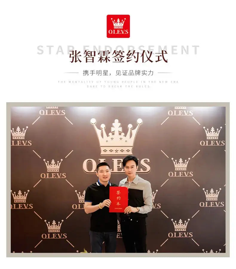 OLEVS Original Brand Elegant Women's Watches Waterproof Luminous Quartz Watch for Lady Necklace Bracelet Gift Box Set Calendar - Lootquake