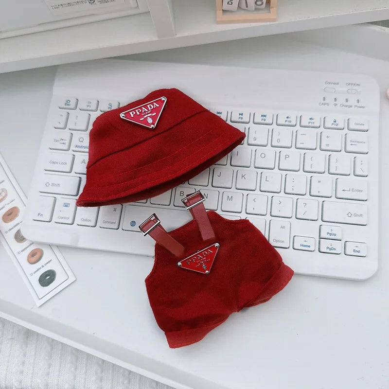 Vêtements de poupée populaires Labubus DIY pour poupée de 17 cm, chapeau, vêtements, accessoires de poupée, jeu de fête assis