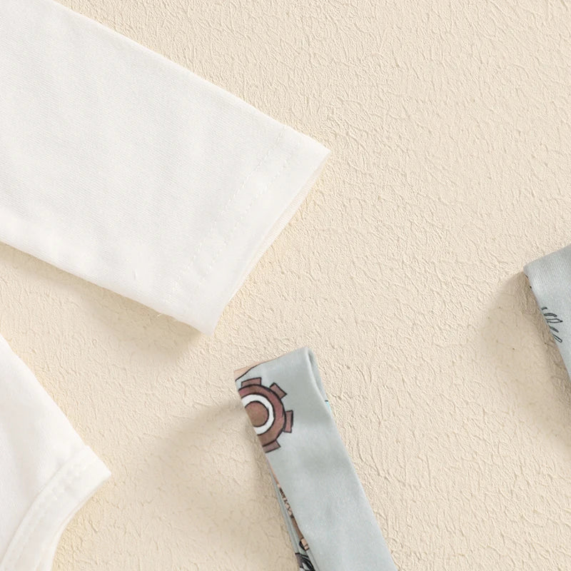 Baby Girl Easter Outfit Floral Print Ruffle Sleeve Romper Headband Tutu Skirt Leg Warmers 4 Pcs Set Bunny Ear Bow - Lootquake