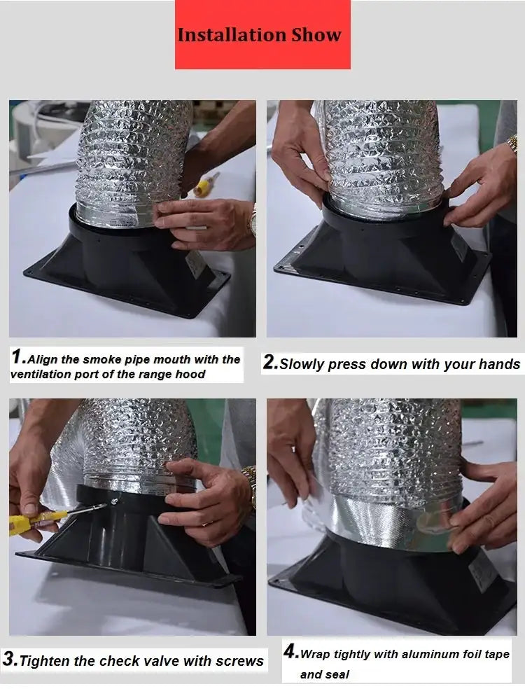 ∅150mm Double Layer Aluminum Foil Pipe Flexible Ventilation Duct for Kitchen Bathroom Extractor Dryer Fan Grow Tent 1.5m-6m - Lootquake