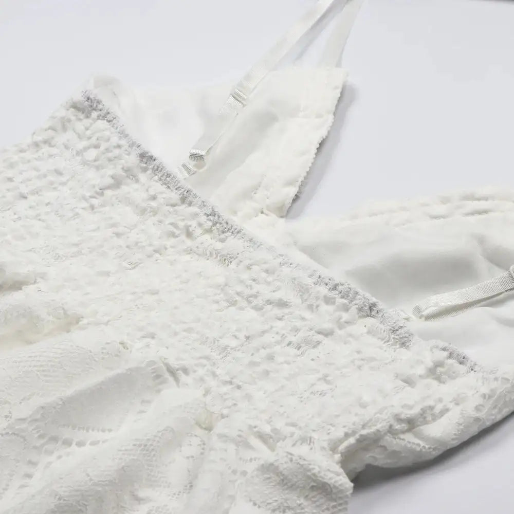 Vestido largo bohemio de verano para mujer, con encaje, cuello en V, mangas acampanadas, sexy, para fiesta, playa, boda