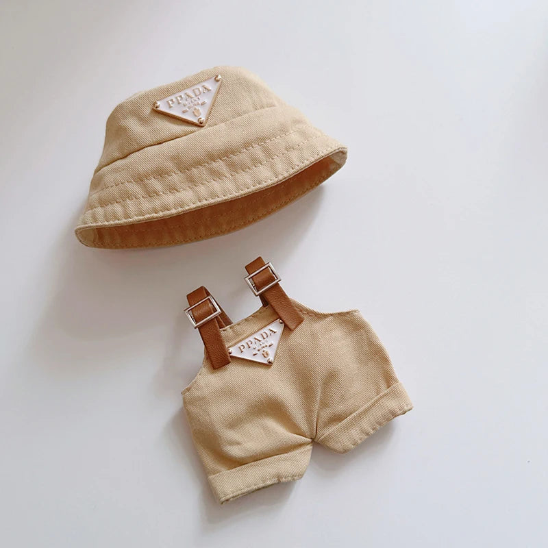 Vêtements de poupée populaires Labubus DIY pour poupée de 17 cm, chapeau, vêtements, accessoires de poupée, jeu de fête assis