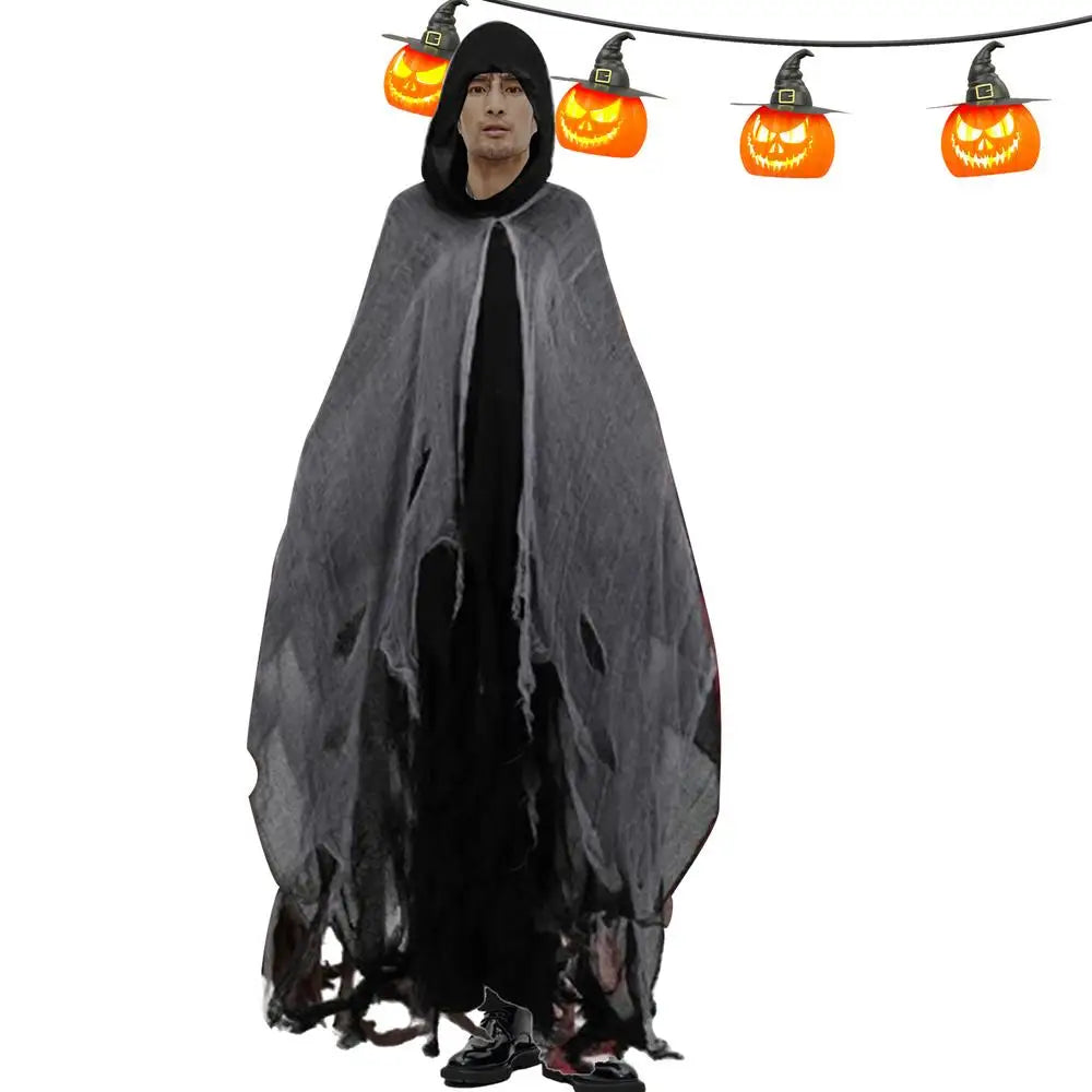 Halloween Cape Unisex Halloween Ghost Dementors Cosplay Costume Horror Dress Up Cape Halloween Horror Costume Cloaks Props