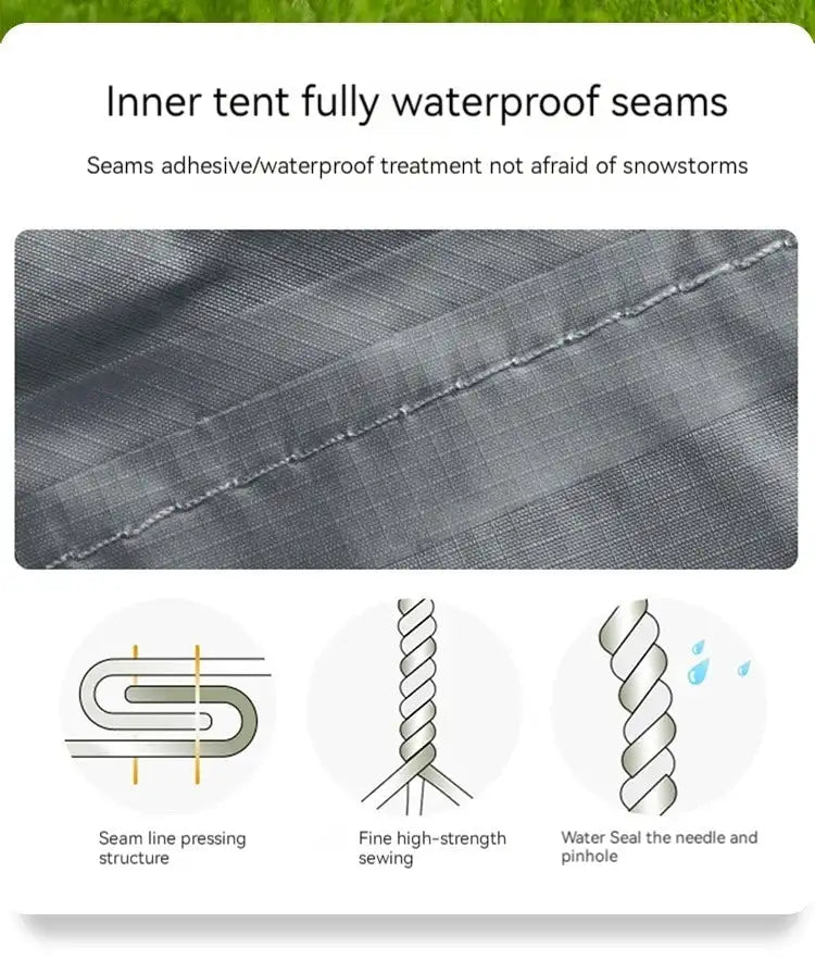 ASTA GEAR Yun Chuan double-sided silicon-coated double A pyramid 15D nylon rodless camping hiking outdoor tent - Lootquake