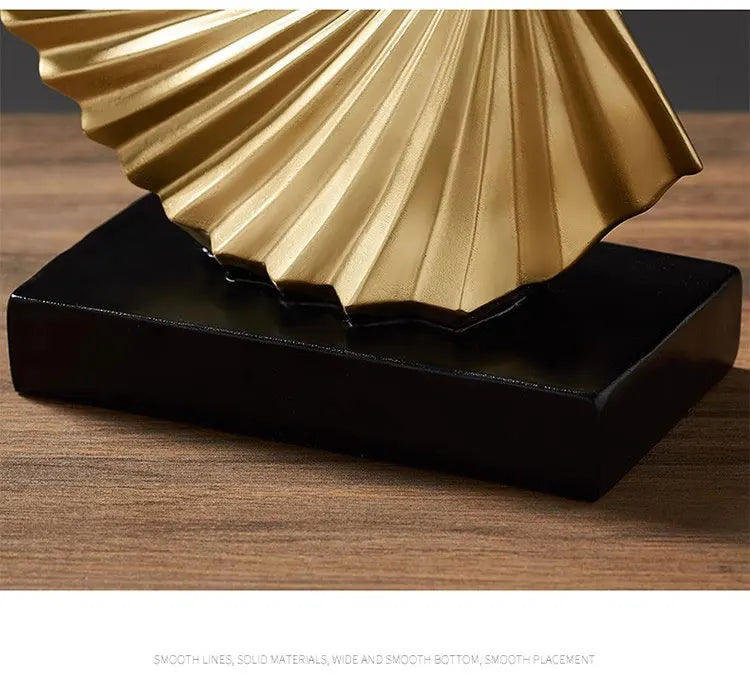 Decoration Sculpture Gold Modern Abstract Art Sculpture Resin Crafts Sculpture Ornaments Home Office Desk Decoration Accessories