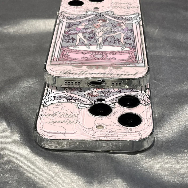 Funda para iPhone con bailarina rosa